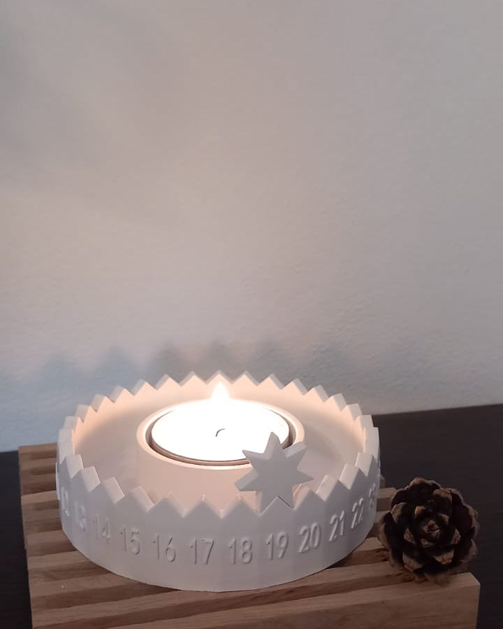 Calendario porta candela