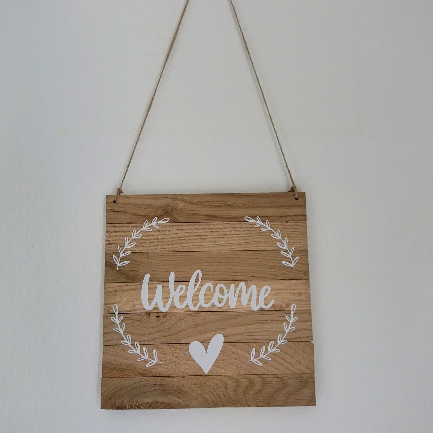 Targhetta in legno Welcome