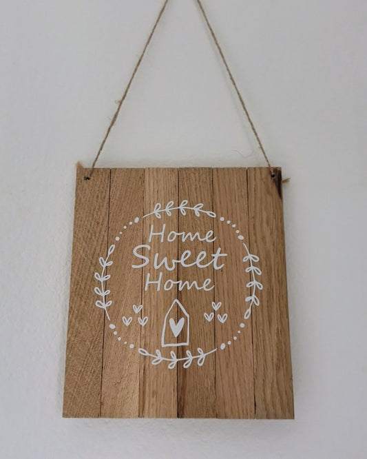 Targhetta in legno Home sweet Home