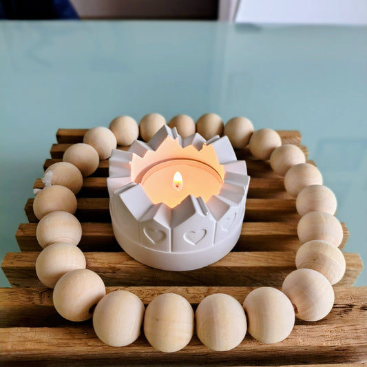 Porta candele con cuoricini