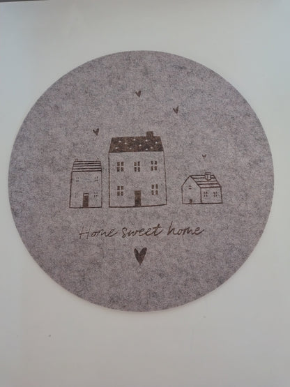 Tovaglietta rotonda home sweet home