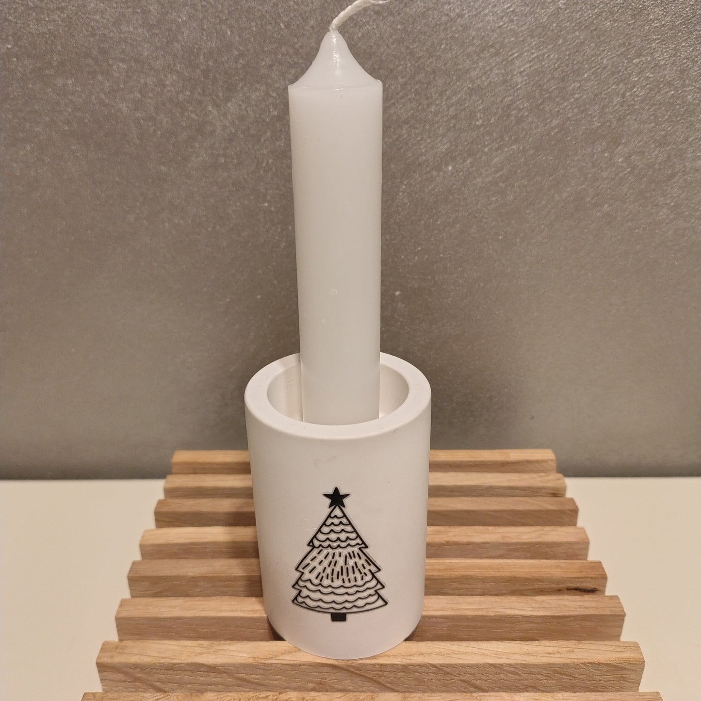 Porta candele doppio foro  alto albero di natale