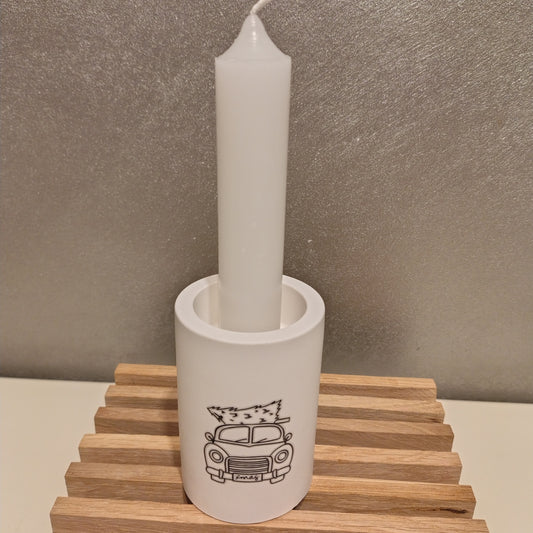 Porta candele doppio foro alto auto natale