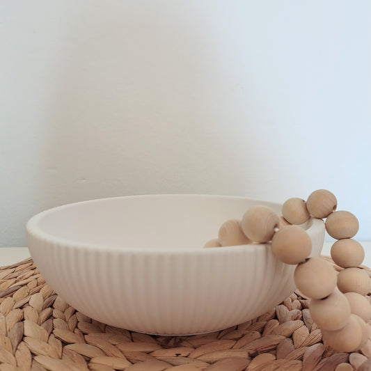 Ciotola decorativa rigata