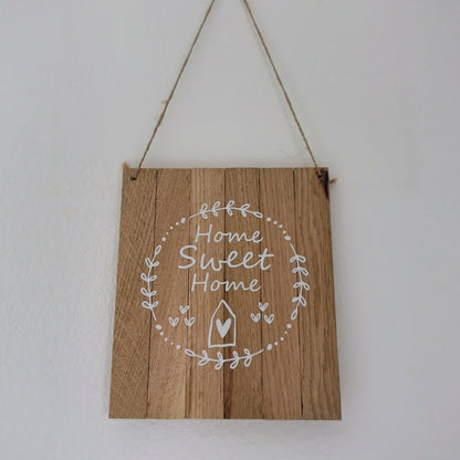 Targhetta in legno Home sweet Home
