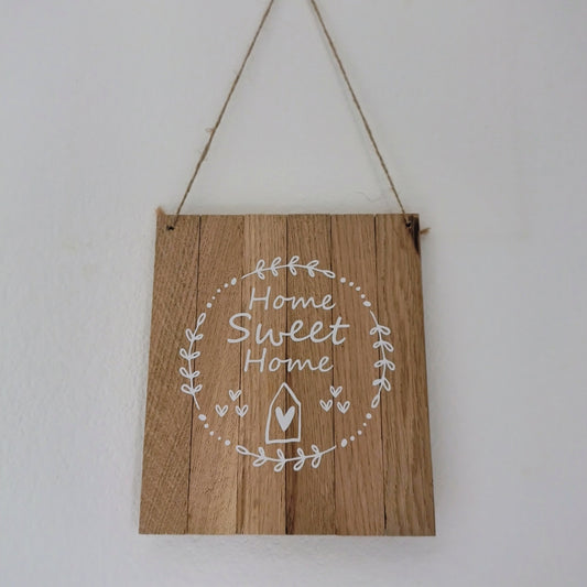 Targhetta in legno Home sweet Home
