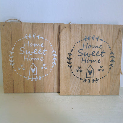 Targhetta in legno Home sweet Home