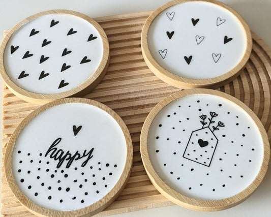 Set 4 pz. sottobicchieri