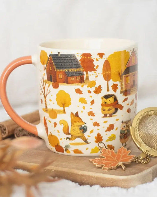 Set tazza e colino per te' Creature autunno