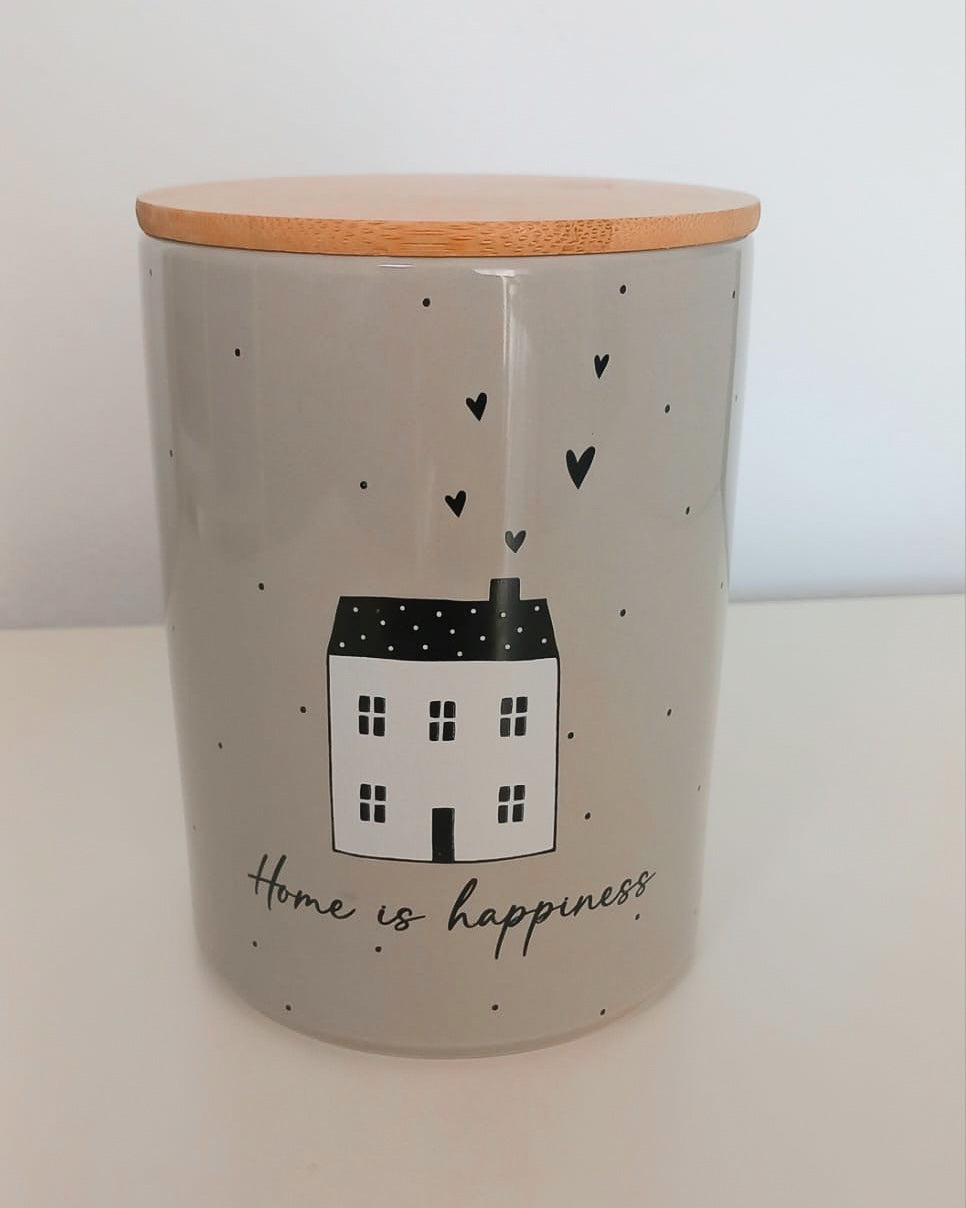 Barattolo "Home is happiness"