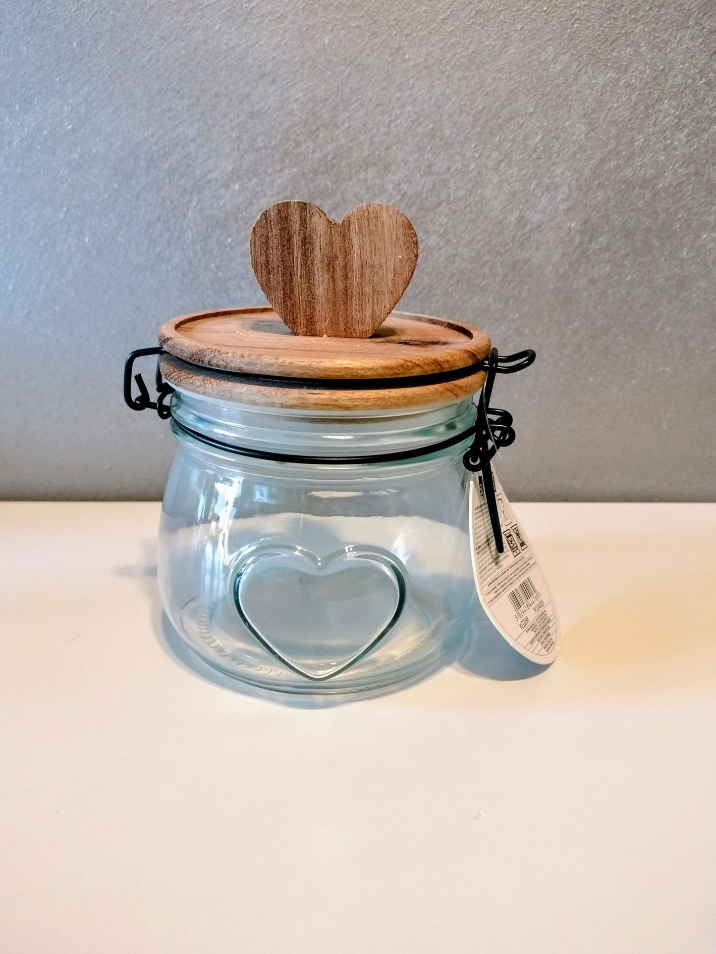 Barattolo ermetico con tappo a cuore